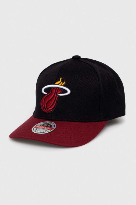 Кепка з домішкою вовни Mitchell&Ness Miami Heat колір чорний з аплікацією (3290043) Кепка з домішкою вовни Mitchell&Ness Miami Heat колір чорний з аплікацією (3290043)