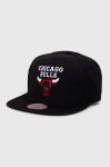 Кепка з домішкою вовни Mitchell&Ness Chicago Bulls колір чорний з аплікацією Кепка з домішкою вовни Mitchell&Ness Chicago Bulls колір чорний з аплікацією