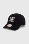Бавовняна бейсболка Mitchell&Ness Anaheim Ducks колір чорний з аплікацією Бавовняна бейсболка Mitchell&Ness Anaheim Ducks колір чорний з аплікацією