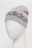 Шапка adidas колір сірий з тонкого трикотажу Шапка adidas колір сірий з тонкого трикотажу
