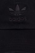 Бавовняна бейсболка adidas Originals колір чорний однотонна (3395509)