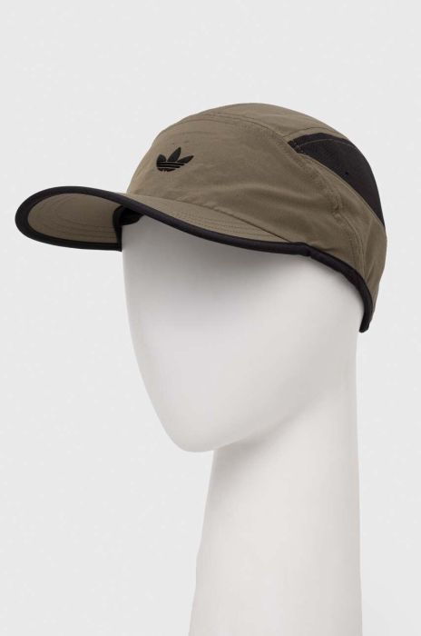 Кепка adidas Originals колір зелений однотонна Кепка adidas Originals колір зелений однотонна