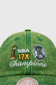 Бавовняна бейсболка Mitchell&Ness Boston Celtics колір зелений з аплікацією Бавовняна бейсболка Mitchell&Ness Boston Celtics колір зелений з аплікацією