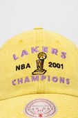 Бавовняна бейсболка Mitchell&Ness Los Angeles Lakers колір жовтий з аплікацією Бавовняна бейсболка Mitchell&Ness Los Angeles Lakers колір жовтий з аплікацією