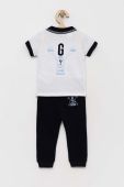 Дитячий бавовняний спортивний костюм Guess колір білий Дитячий бавовняний спортивний костюм Guess колір білий