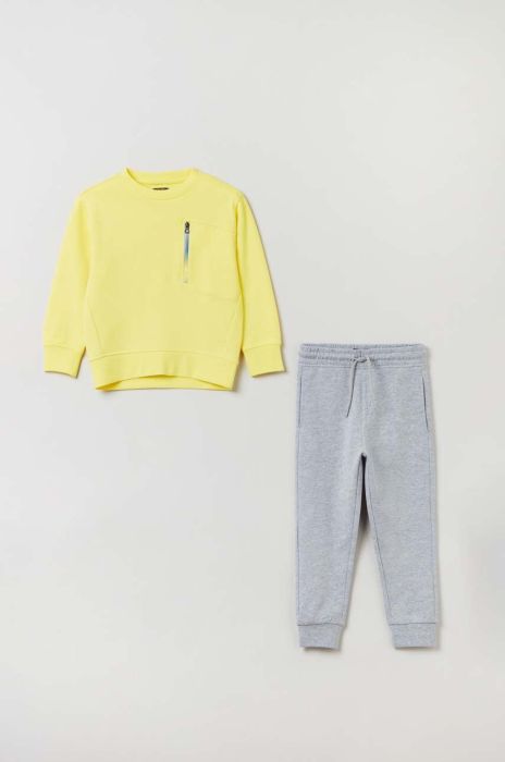 Дитячий бавовняний спортивний костюм OVS колір жовтий