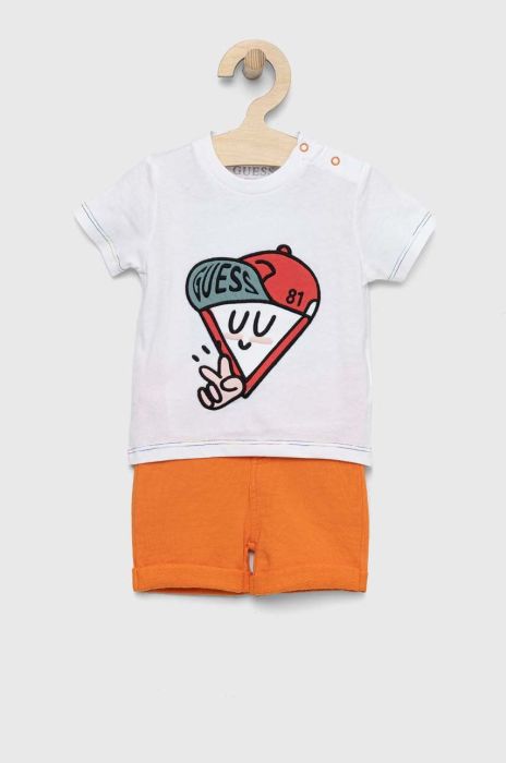Дитячий бавовняний комплект Guess колір білий (3027673) Дитячий бавовняний комплект Guess колір білий (3027673)