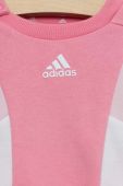 Дитячий спортивний костюм adidas I 3S CB FT JOG колір рожевий Дитячий спортивний костюм adidas I 3S CB FT JOG колір рожевий