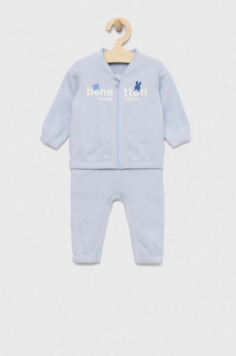 Дитячий бавовняний костюм United Colors of Benetton колір фіолетовий (2983964) Дитячий бавовняний костюм United Colors of Benetton колір фіолетовий (2983964)