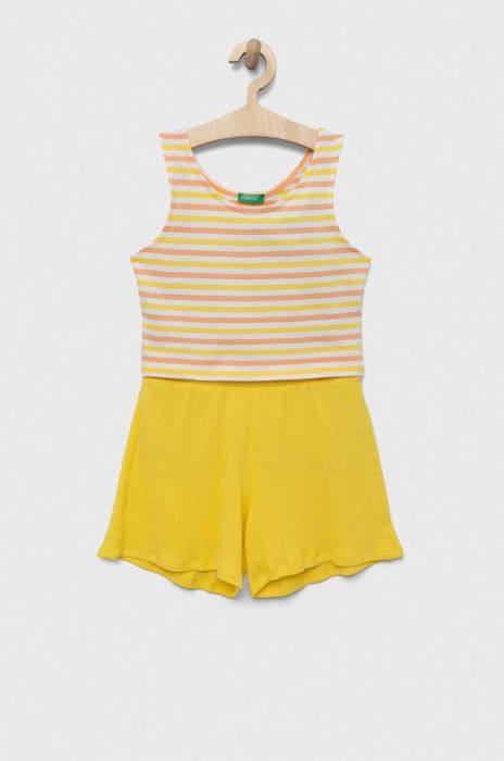 Дитячий бавовняний комплект United Colors of Benetton колір жовтий (3279044) Дитячий бавовняний комплект United Colors of Benetton колір жовтий (3279044)