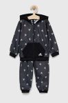 Дитячий спортивний костюм adidas I BLUV SHINY колір сірий