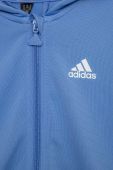 Дитячий спортивний костюм adidas I 3S SHINY колір блакитний Дитячий спортивний костюм adidas I 3S SHINY колір блакитний