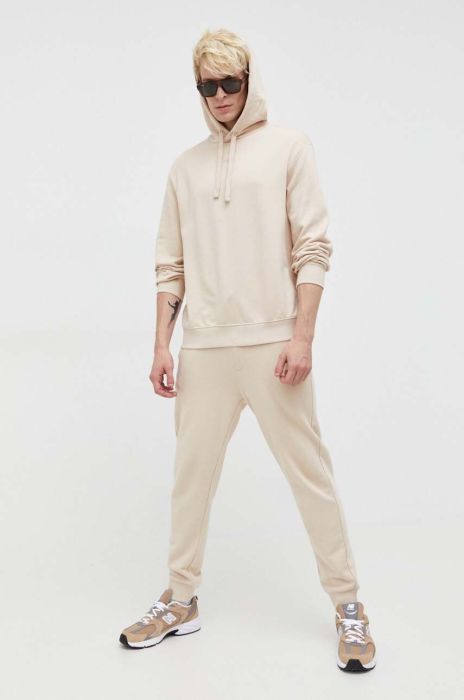 Бавовняний спортивний костюм HUGO колір бежевий Бавовняний спортивний костюм HUGO колір бежевий