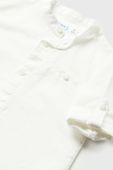 Дитяча сорочка з домішкою льну Mayoral колір білий (3051950)