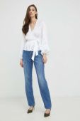 Блузка Guess жіноча колір білий з аплікацією