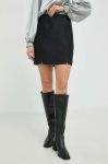 Спідниця Bruuns Bazaar колір чорний mini пряма (2824637)