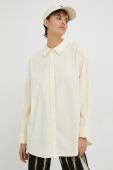 Бавовняна сорочка R?sum? жіноча колір бежевий relaxed класичний комір