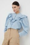 Бавовняна сорочка 2NDDAY жіноча regular колір блакитний