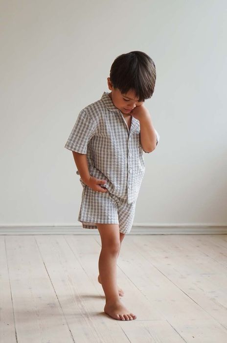 Дитяча бавовняна сорочка Konges Sl?jd колір блакитний (3261057) Дитяча бавовняна сорочка Konges Sl?jd колір блакитний (3261057)