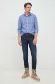 Сорочка Polo Ralph Lauren чоловіча slim класичний комір колір блакитний Сорочка Polo Ralph Lauren чоловіча slim класичний комір колір блакитний