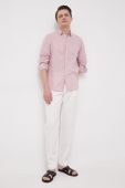 Сорочка з льону Pepe Jeans колір рожевий regular класичний комір