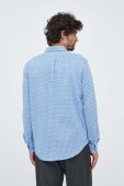 Бавовняна сорочка Polo Ralph Lauren чоловіча regular комір button-down колір блакитний (3136523)