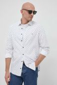 Бавовняна сорочка Tommy Hilfiger чоловіча колір білий regular з італійським коміром