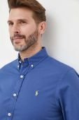 Бавовняна сорочка Polo Ralph Lauren чоловіча slim комір button-down колір блакитний (3261104) Бавовняна сорочка Polo Ralph Lauren чоловіча slim комір button-down колір блакитний (3261104)