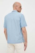 Бавовняна сорочка BOSS BOSS ORANGE чоловіча regular колір блакитний
