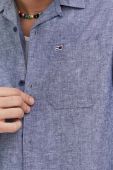 Сорочка з домішкою льону Tommy Jeans колір синій regular (3000144)
