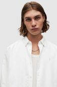 Бавовняна сорочка AllSaints чоловіча колір білий regular класичний комір