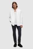 Бавовняна сорочка AllSaints чоловіча колір білий regular класичний комір