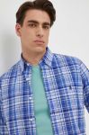 Сорочка Polo Ralph Lauren чоловіча колір синій regular комір button-down (3306848)