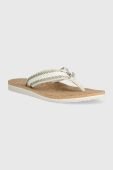 В'єтнамки Tommy Hilfiger TH CORK SANDAL жіночі колір білий на плоскому ходу FW0FW07145