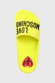 Шльопанці Love Moschino Sabotd Pool 25 жіночі колір жовтий JA28052G1G