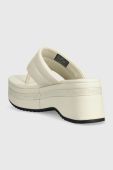 Шкіряні в'єтнамки Tommy Jeans SANDAL PADDED жіночі колір бежевий на платформі EN0EN02075 Шкіряні в'єтнамки Tommy Jeans SANDAL PADDED жіночі колір бежевий на платформі EN0EN02075