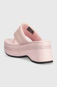 Шкіряні в'єтнамки Tommy Jeans SANDAL PADDED жіночі колір рожевий на платформі EN0EN02075 Шкіряні в'єтнамки Tommy Jeans SANDAL PADDED жіночі колір рожевий на платформі EN0EN02075