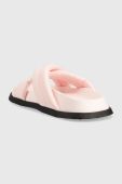 Шльопанці Tommy Jeans FANCY PADDED SANDAL жіночі колір рожевий EN0EN02175