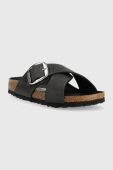 Шкіряні шльопанці Birkenstock Siena Big Buckle жіночі колір чорний 1020156 1020156-black Шкіряні шльопанці Birkenstock Siena Big Buckle жіночі колір чорний 1020156 1020156-black
