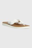 В'єтнамки Tommy Hilfiger TH ELEVATED BEACH SANDAL жіночі колір бежевий на плоскому ходу FW0FW06985