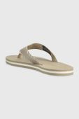 В'єтнамки Tommy Hilfiger TOMMY WEBBING SANDAL жіночі колір бежевий на плоскому ходу FW0FW07143