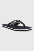В'єтнамки Tommy Hilfiger TOMMY WEBBING SANDAL жіночі колір синій на плоскому ходу FW0FW07143 В'єтнамки Tommy Hilfiger TOMMY WEBBING SANDAL жіночі колір синій на плоскому ходу FW0FW07143