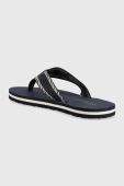 В'єтнамки Tommy Hilfiger TOMMY WEBBING SANDAL жіночі колір синій на плоскому ходу FW0FW07143 В'єтнамки Tommy Hilfiger TOMMY WEBBING SANDAL жіночі колір синій на плоскому ходу FW0FW07143