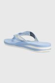 В'єтнамки Tommy Hilfiger TH COLORBLOCK WEBBING SANDAL жіночі на плоскому ходу колір блакитний В'єтнамки Tommy Hilfiger TH COLORBLOCK WEBBING SANDAL жіночі на плоскому ходу колір блакитний
