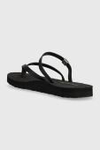 В'єтнамки Tommy Hilfiger TH MONOGRAM STRAP SANDAL жіночі колір чорний на плоскому ходу FW0FW07146 В'єтнамки Tommy Hilfiger TH MONOGRAM STRAP SANDAL жіночі колір чорний на плоскому ходу FW0FW07146