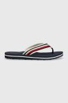 В'єтнамки Tommy Hilfiger TOMMY ESSENTIAL COMFORT SANDAL жіночі колір синій на плоскому ходу FW0FW07147 В'єтнамки Tommy Hilfiger TOMMY ESSENTIAL COMFORT SANDAL жіночі колір синій на плоскому ходу FW0FW07147
