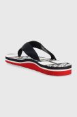 В'єтнамки Tommy Hilfiger TH MONOGRAM ESSENTIAL SANDAL жіночі колір синій на плоскому ходу FW0FW07162 В'єтнамки Tommy Hilfiger TH MONOGRAM ESSENTIAL SANDAL жіночі колір синій на плоскому ходу FW0FW07162
