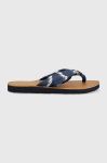 В'єтнамки Tommy Hilfiger TH ELEVATED BEACH SANDAL PRINT жіночі колір синій на плоскому ходу FW0FW07164 В'єтнамки Tommy Hilfiger TH ELEVATED BEACH SANDAL PRINT жіночі колір синій на плоскому ходу FW0FW07164