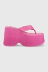 В'єтнамки Steve Madden Gwen жіночі колір рожевий на платформі SM11002392 В'єтнамки Steve Madden Gwen жіночі колір рожевий на платформі SM11002392