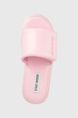 Шльопанці Steve Madden Swoosh жіночі колір рожевий на платформі SM11002446